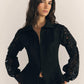 Chaqueta Jorobada Negro | Chaqueta Negra con Láser
