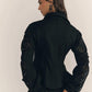 Chaqueta Jorobada Negro | Chaqueta Negra con Láser
