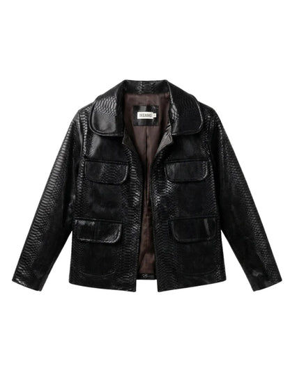 Moss Jacket de la marca Décadas con silueta estructurada sastrera y apliques de flores en alto relieve tridimensional – Chaqueta de lujo de autor hecha en Colombia | Casa Precis, Concept Store