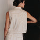 Falda y Vest Recta Denim Natural | Set Denim Elegante para Mujer