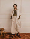 Falda Breeze Gems de la marca Flow Inspires Us con silueta fluida y detalles de pedrería fina de diseño de autor resort – Falda de lujo hecha en Colombia | Casa Precis, Concept Store