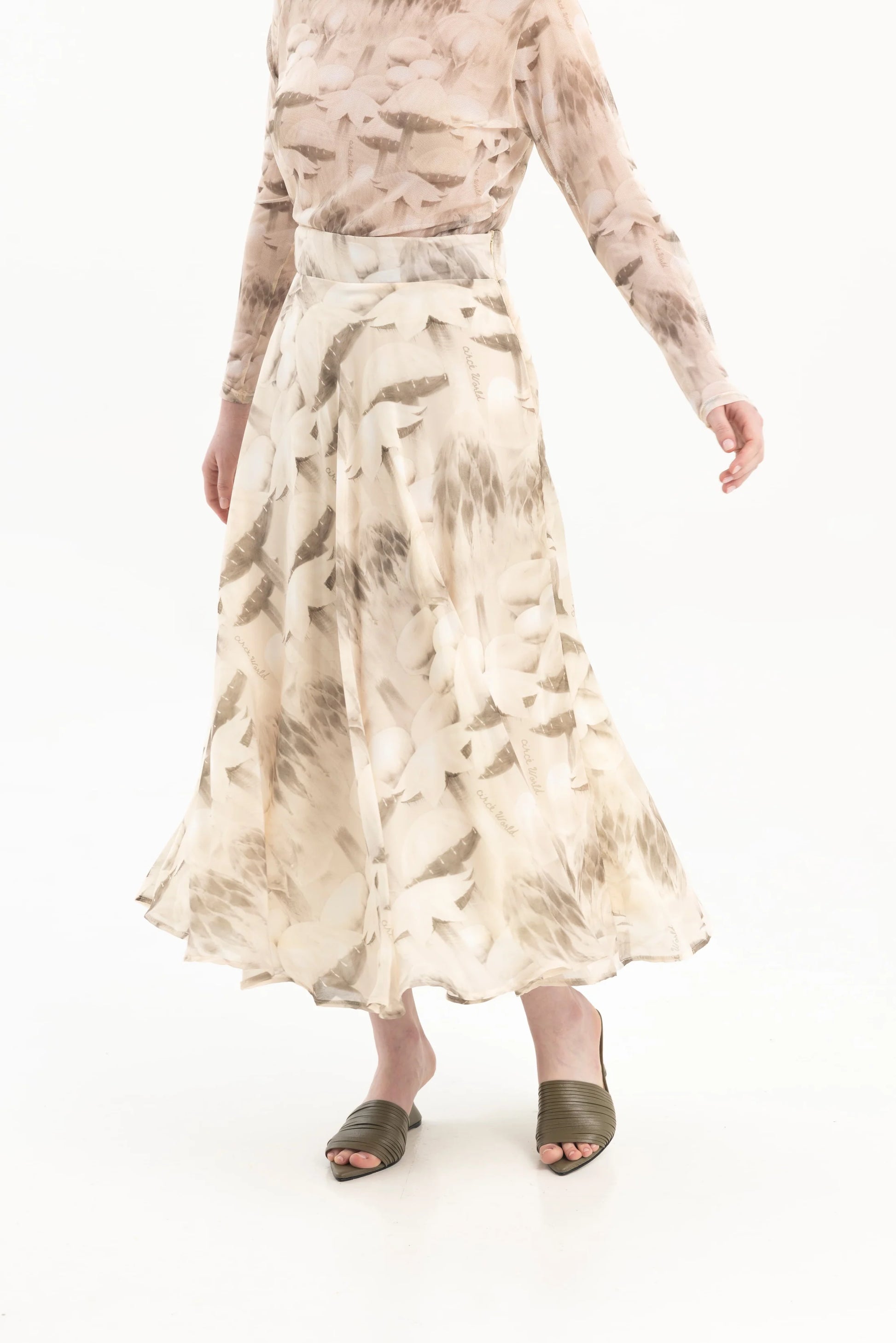 Falda Physis | Ropa de Mujer Slow Fashion Bohemia Colombiana Estampado x Circe x Casa Precis