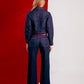 Jeans Ember de Silueta Wide Leg con Detalle de Costura Frontal en Denim Premium de la marca colombiana Fredda x Casa Precis, Concept Store. Segundo plano.