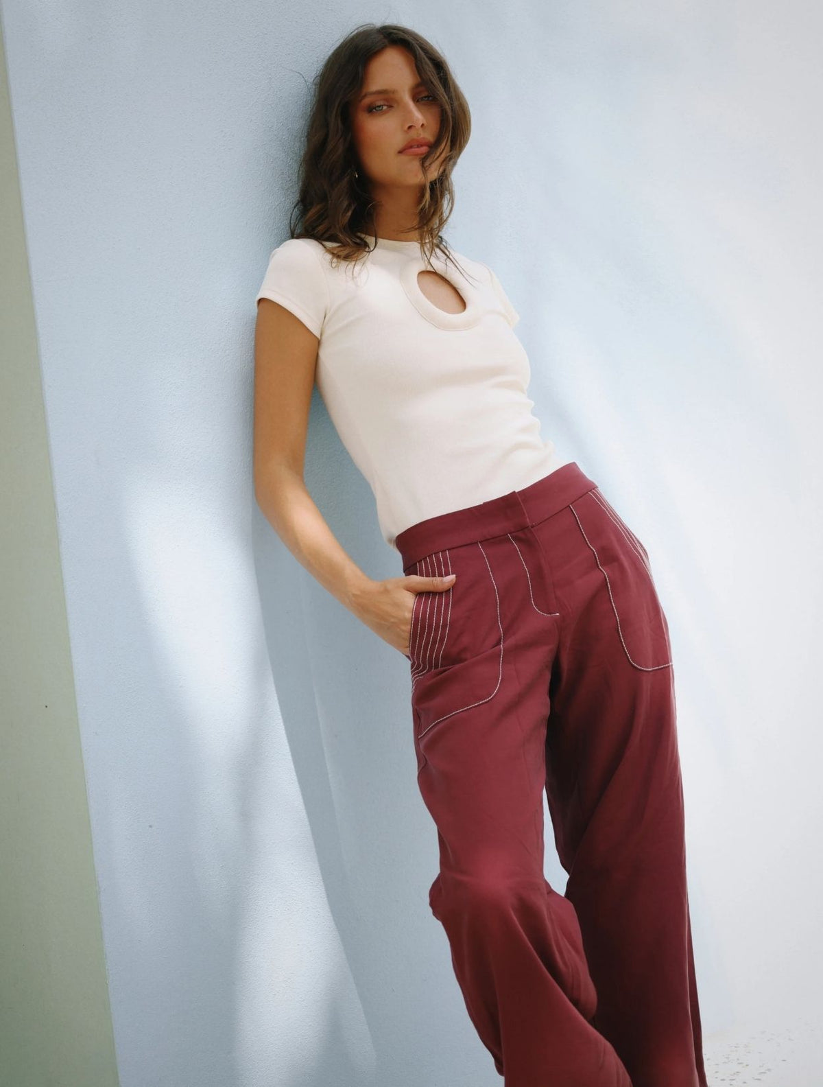 Pantalón Jaguar Merlot | Pantalón Femenino de Zierra Leona