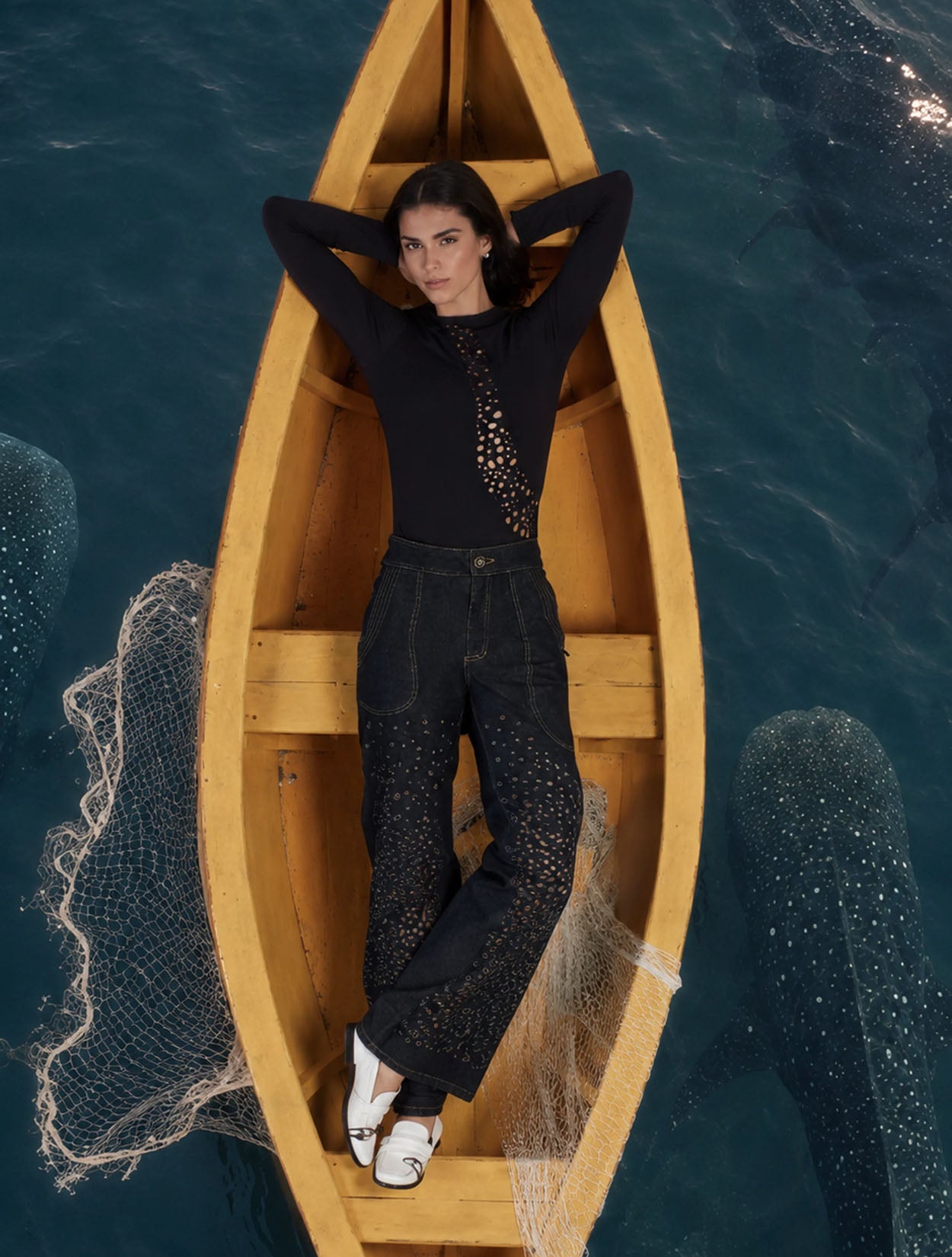 Minke Jean Black | Jean Negro de Tiro Alto