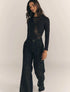 Minke Jean Black | Jean Negro de Tiro Alto