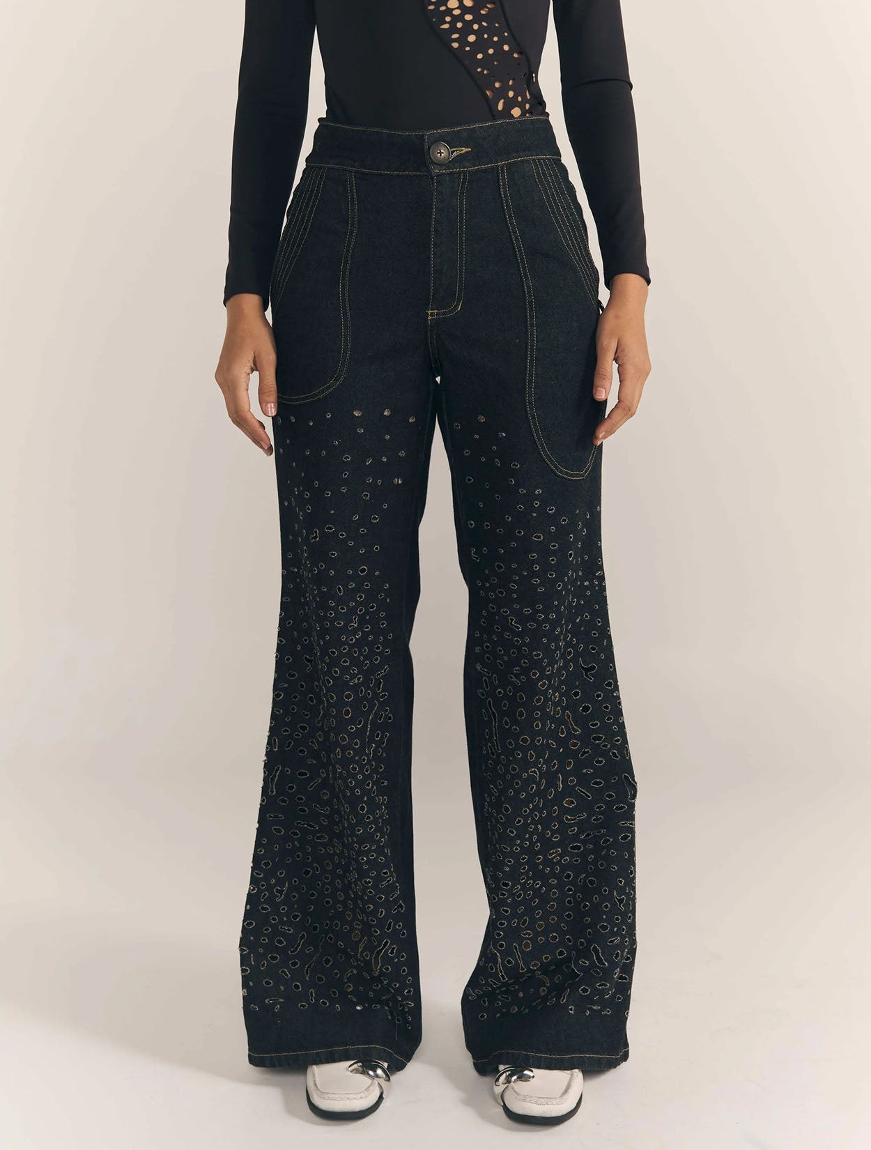 Minke Jean Black | Jean Negro de Tiro Alto
