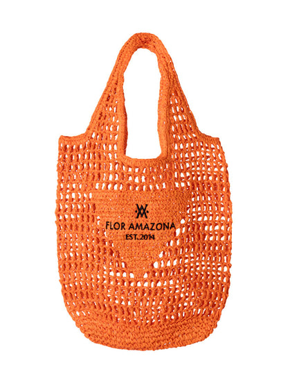 Mochila Naranja de la marca Flor Amazona de diseño de autor artesanal con detalles de lujo contemporáneo – Bolso exclusivo hecho en Colombia | Casa Precis, Concept Store
