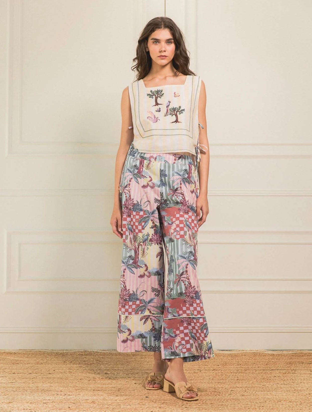 Pantalón Greenhouse Paradise | Ropa de Mujer Slow Fashion Estampado Colombiano x Flow Inspire Us x Casa Precis