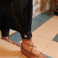 Pantalón tipo Aladino en denim de la marca Diana Buelvas con silueta amplia y bota recogida – Moda colombiana de lujo relajado y diseño de autor | Casa Precis, Concept Store