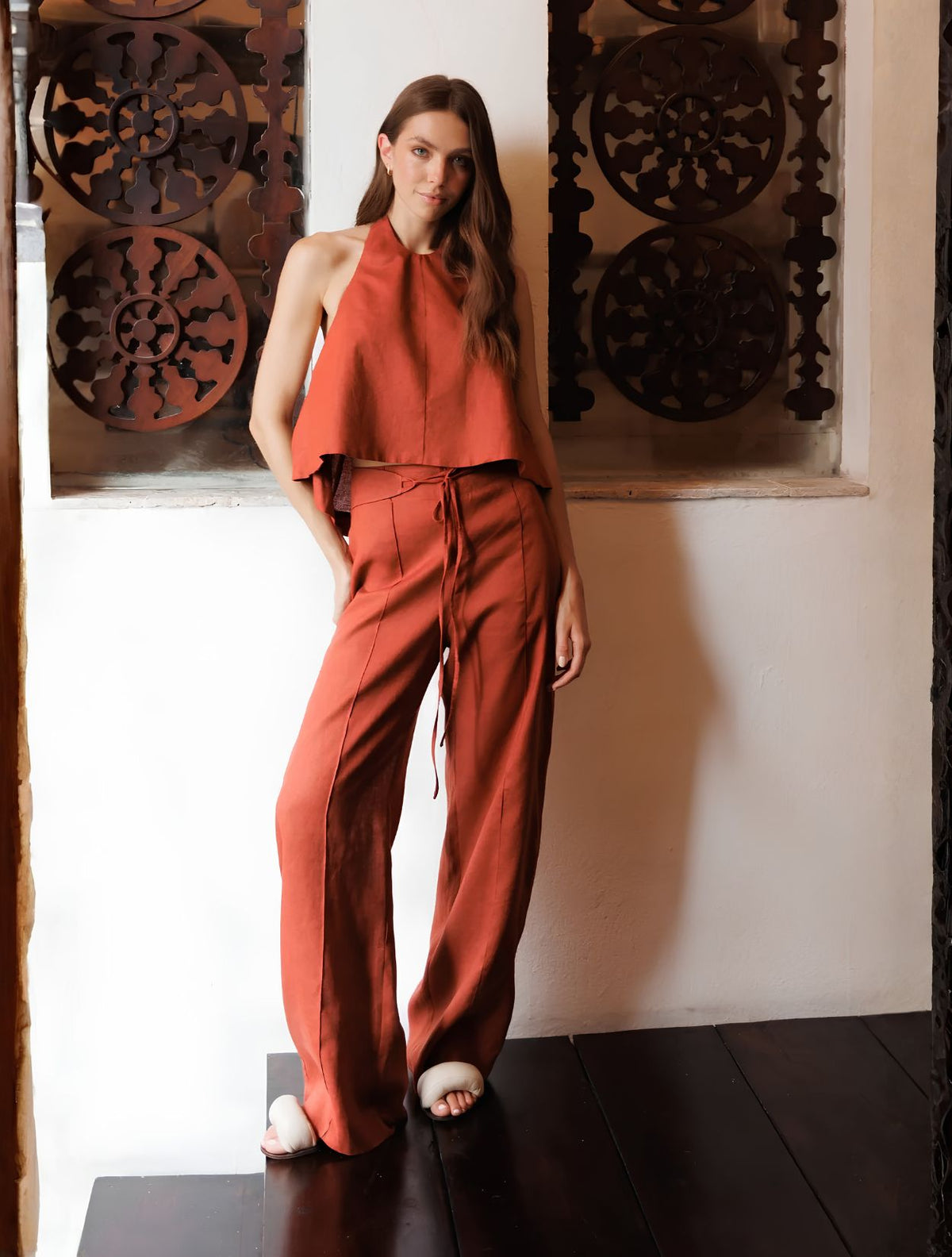 Amalia High Rise Pants | Pantalón de Tiro Alto | Nue The Label