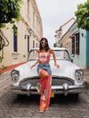 Charme Pant de la marca Bianco con silueta fluida y diseño contemporáneo – Pantalón de lujo y diseño de autor hecho en Colombia | Casa Precis, Concept Store