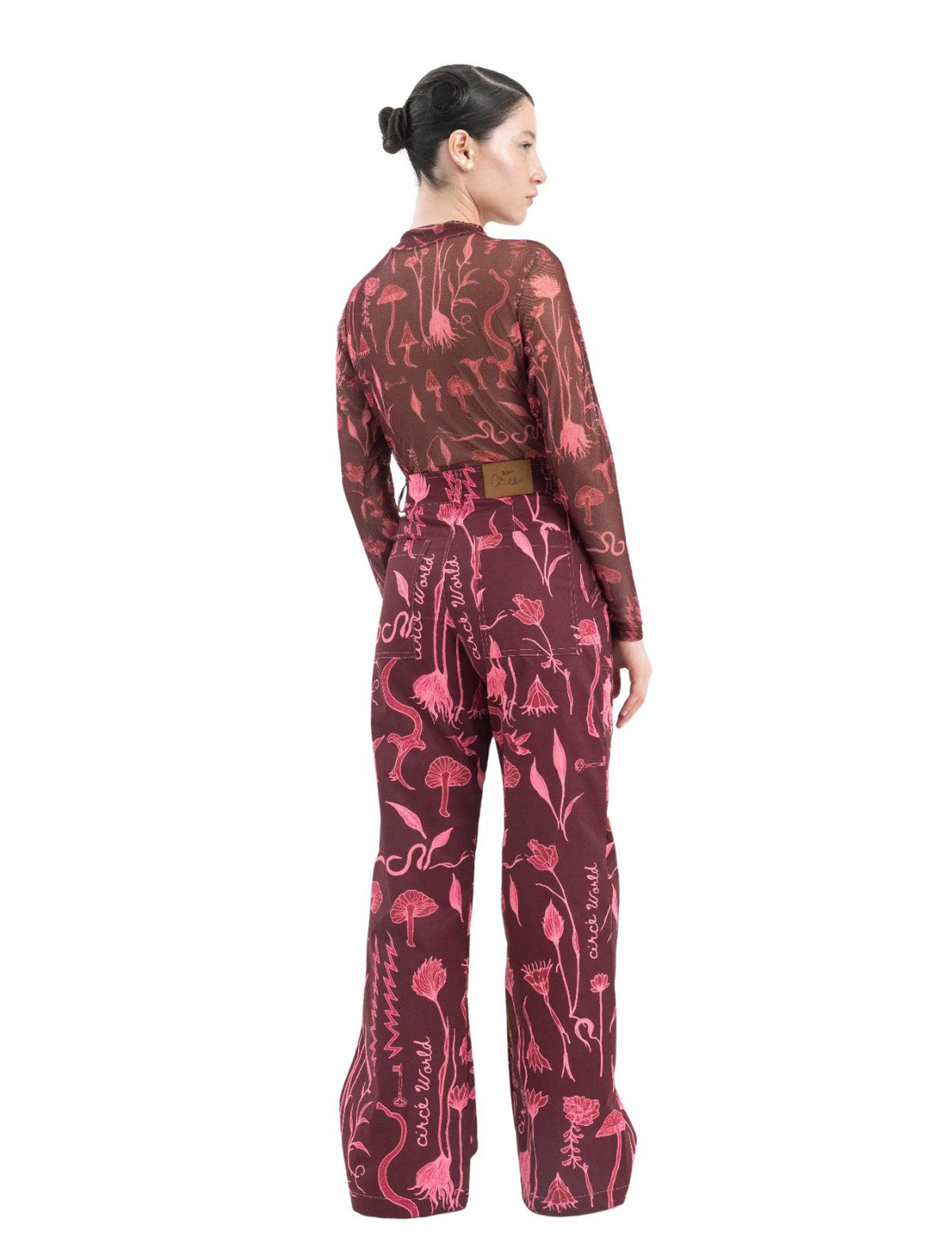 Helios Pink Pant | Pantalón de Tiro Alto Estampado | Circe World