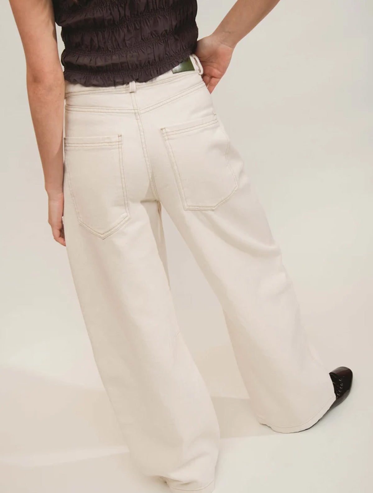 Pantalón Nieve | Pantalón Amplio en Denim Crudo | +58
