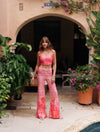 Rose Pant de la marca Bianco con detalle de rosa en relieve y diseño escultural – Pantalón de gala de lujo y diseño de autor hecho en Colombia | Casa Precis, Concept Store