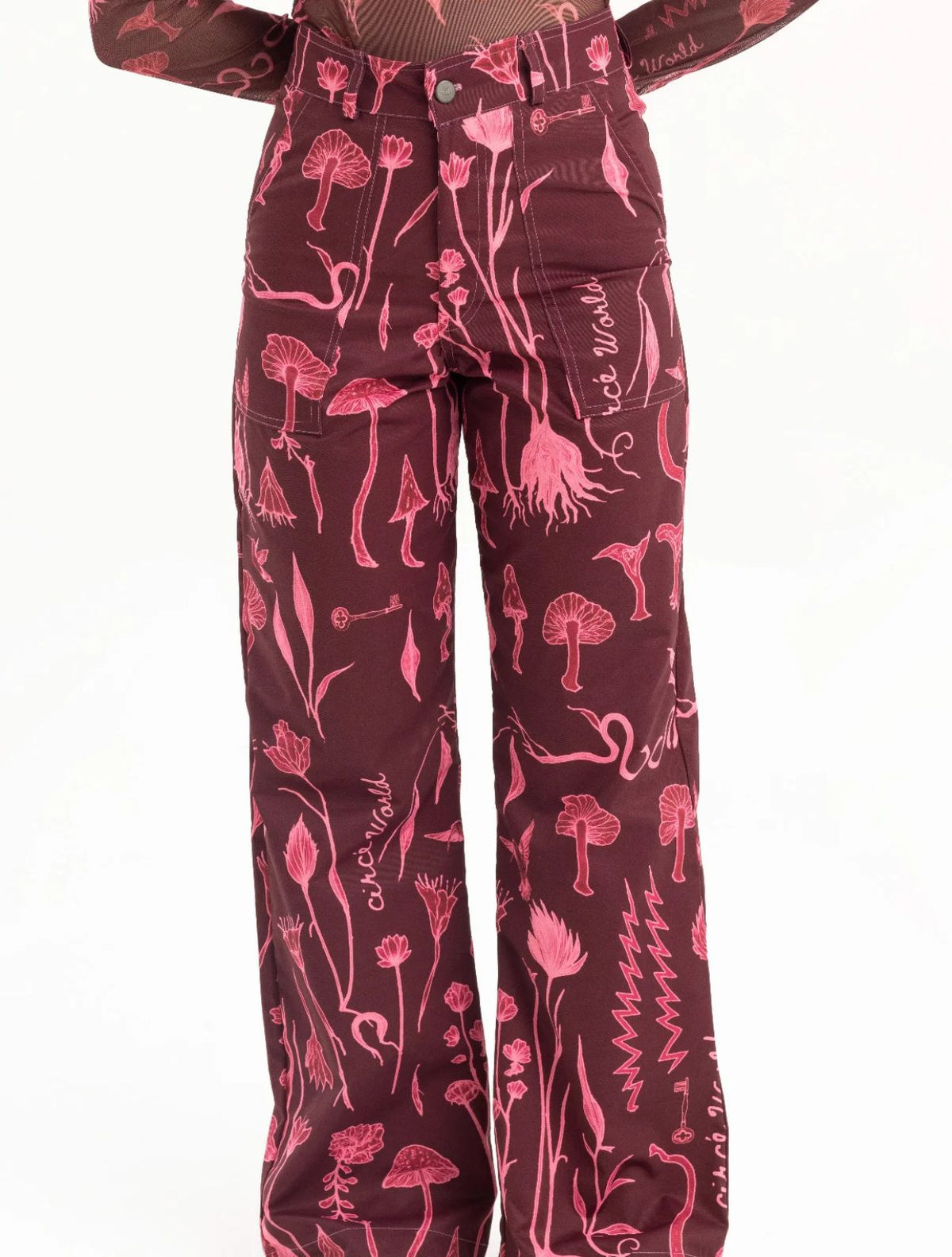 Helios Pink Pant | Pantalón de Tiro Alto Estampado | Circe World