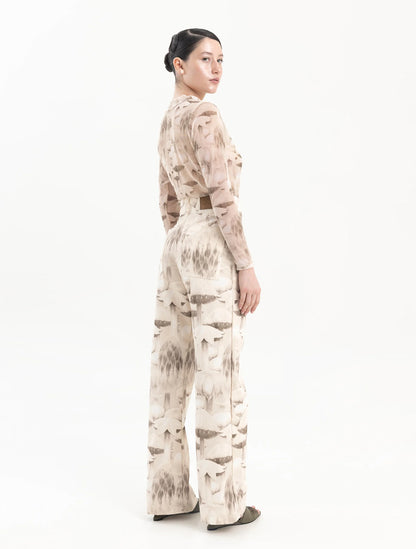 Pantalón Physis | Ropa de Mujer Slow Fashion Bohemia Colombiana Estampado x Circe x Casa Precis