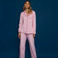 Set de pijama rosado de viscosa con camisa y pantalón modelo All Pink de la marca Alma Sleepwear – Ropa de descanso de lujo y sleepwear de autor hecho en Colombia | Casa Precis, Concept Store