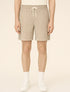 Short de Rayas Blanco y Café en Fibras Naturales de Silueta Relajada de la marca colombiana Pardo x Casa Precis, Concept Store