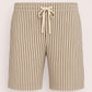 Short de Rayas Blanco y Café en Fibras Naturales de Silueta Relajada de la marca colombiana Pardo x Casa Precis, Concept Store