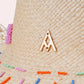 Sombrero Letters from Summer de la marca SerSer con diseño de autor estival y ala ancha estructurada para el sol – Sombrero de lujo artesanal hecho en Colombia | Casa Precis, Concept Store
