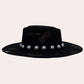 Sombrero Intuition de la marca SerSer en fieltro premium con diseño místico de autor y ala ancha estructurada – Sombrero de lujo artesanal hecho en Colombia | Casa Precis, Concept Store