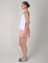 Shorts Hibisco de la marca Mawina con silueta estructurada y talle alto – Moda colombiana de lujo y frescura veraniega | Casa Precis, Concept Store