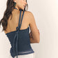 Caperea Top | Top Chambray Índigo de Zierra Leona
