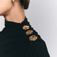 Top Ella Negro de la marca Viviana Ramírez con silueta estructurada sastrera de diseño de autor minimalista – Blusa de lujo hecha en Colombia | Casa Precis, Concept Store