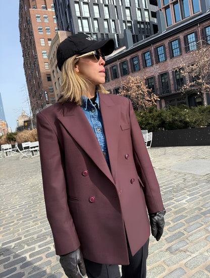 Traje de Broadway | Chaqueta de Lana Doble Botonadura para Mujer