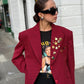 Blazer Croptop Twiggy en Lana | W Studios