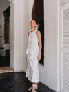 Chaleco Vest Denim Ivory con apliques de lentejuelones de la marca Diana Buelvas en mezclilla premium marfil de diseño de autor – Chaleco de lujo hecho en Colombia | Casa Precis, Concept Store