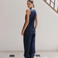 Chaleco denim con apliques de lentejuelones de la marca Diana Buelvas – Moda colombiana de lujo contemporáneo y diseño de autor brillante | Casa Precis, Concept Store