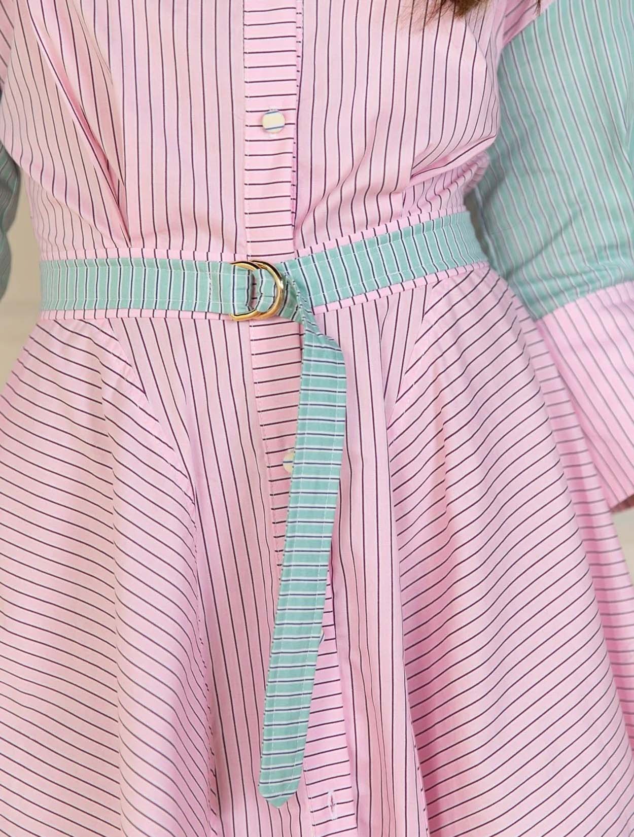 Vestido Elena Stripe | Ropa de Mujer Slow Fashion Artesanal Colombiana x Flow Inspire Us x Casa Precis