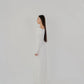 Vestido Halo de Santo Azul en color Ivory largo con silueta fluida y diseño etéreo para mujer – Moda colombiana de lujo contemporáneo | Casa Precis, Concept Store