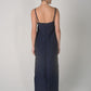 Vestido Maxi Navy de la marca Mawina en color azul profundo con silueta fluida – Moda colombiana de lujo resort y elegancia atemporal | Casa Precis, Concept Store