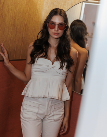 TOP DENIM PEPLUM IVORY 1